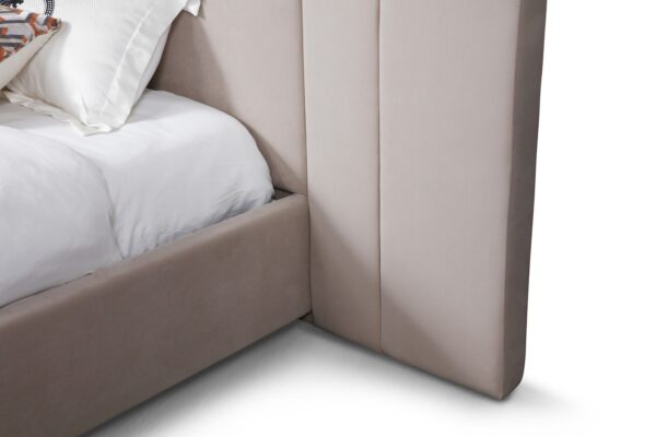 Modrest Penelope - Modern Grey Velvet Bed - Image 3