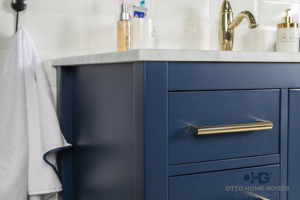 Ashley 42″ Blue Bathroom Cabinet