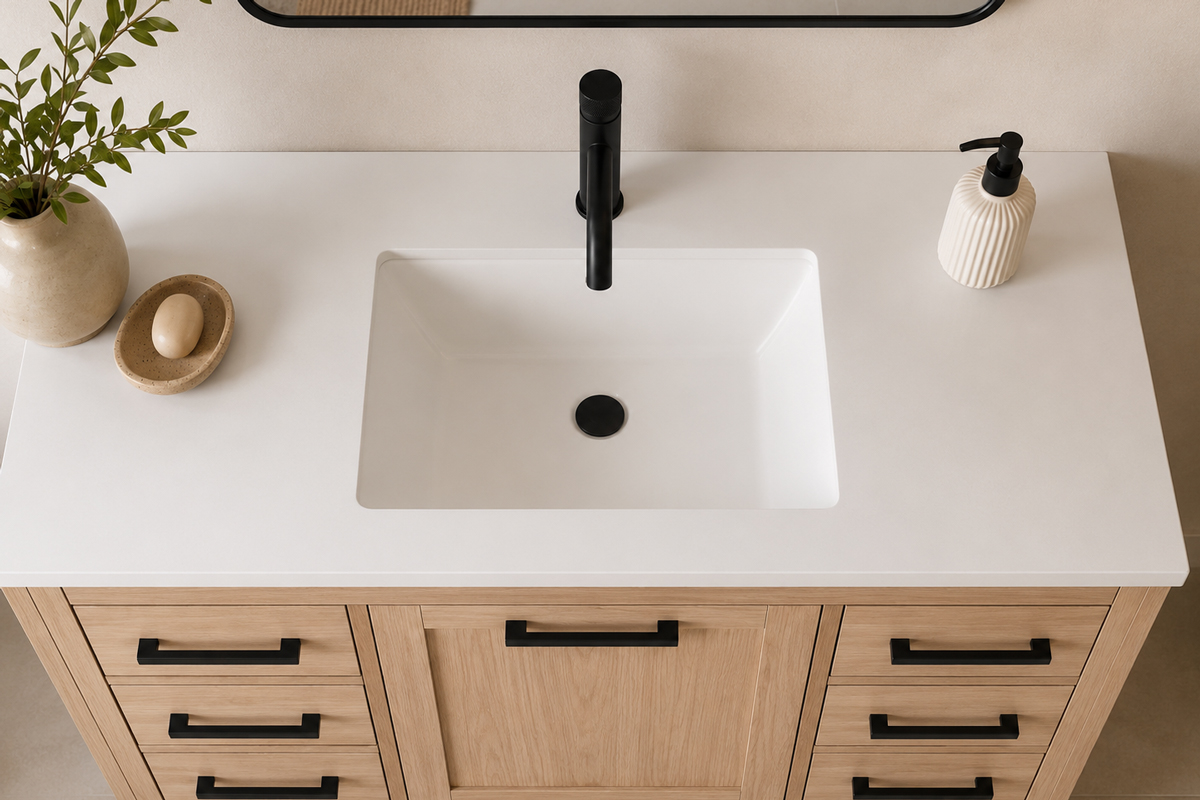 Ashley 42″ Natural Oak Bathroom Cabinet