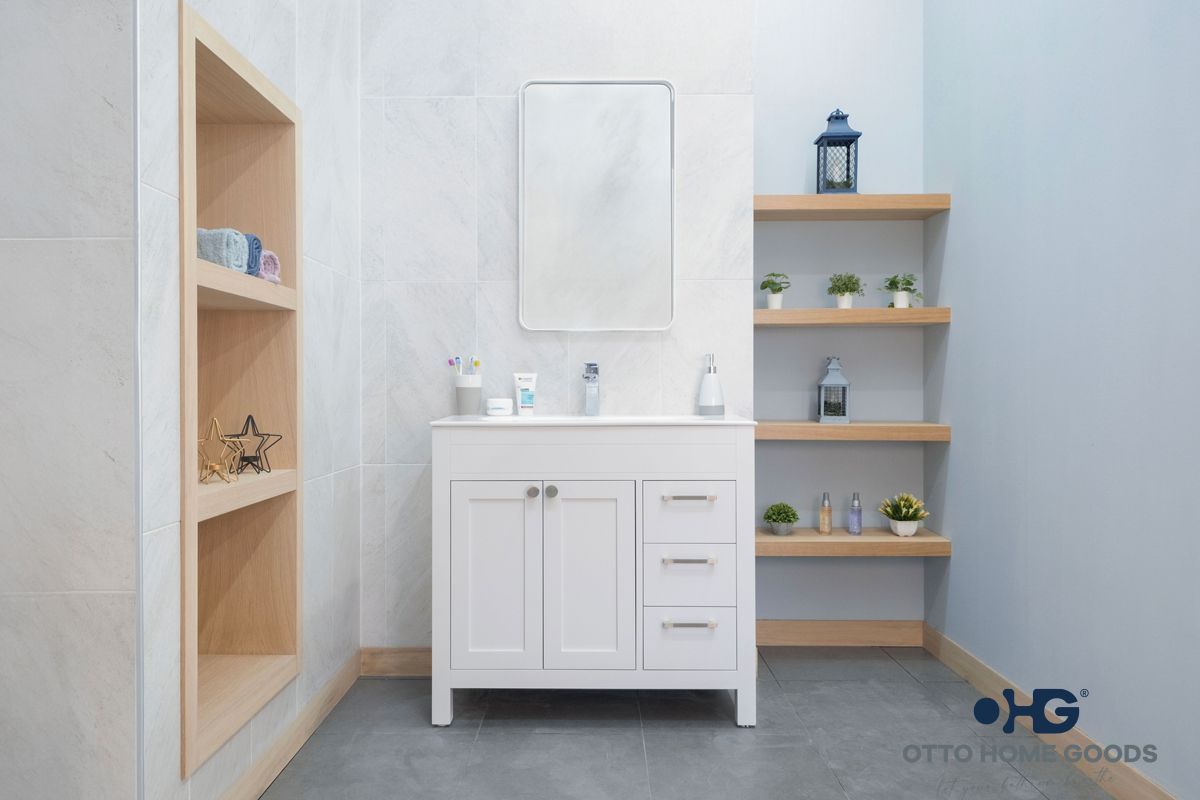 Aria 36″ White Bathroom Cabinet