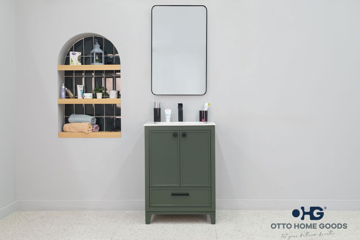 Frame 24″ Pine Green Bathroom Cabinet