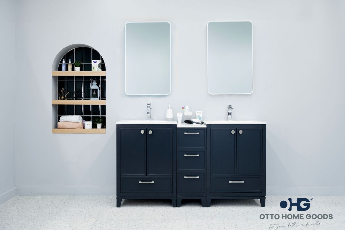 Frame 60″ Dark Gray Bathroom Cabinet