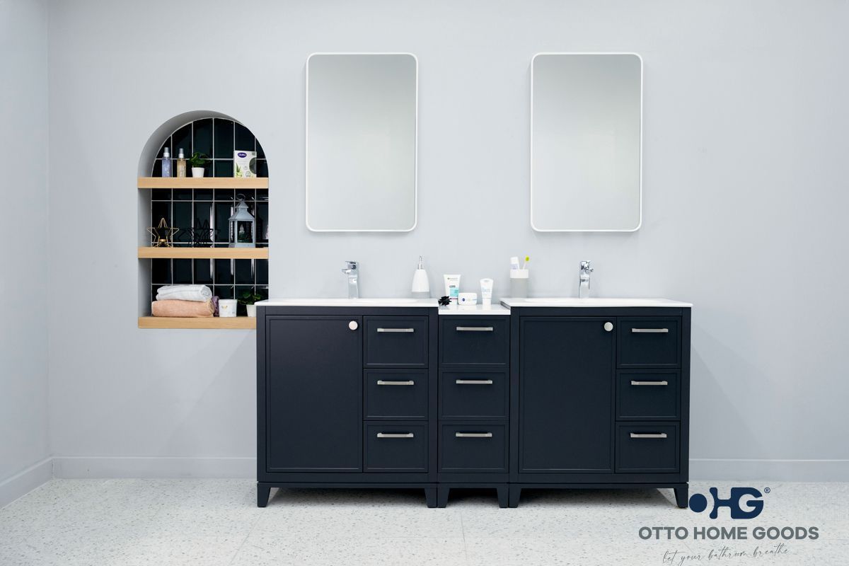 Frame 72″ Dark Gray Bathroom Cabinet