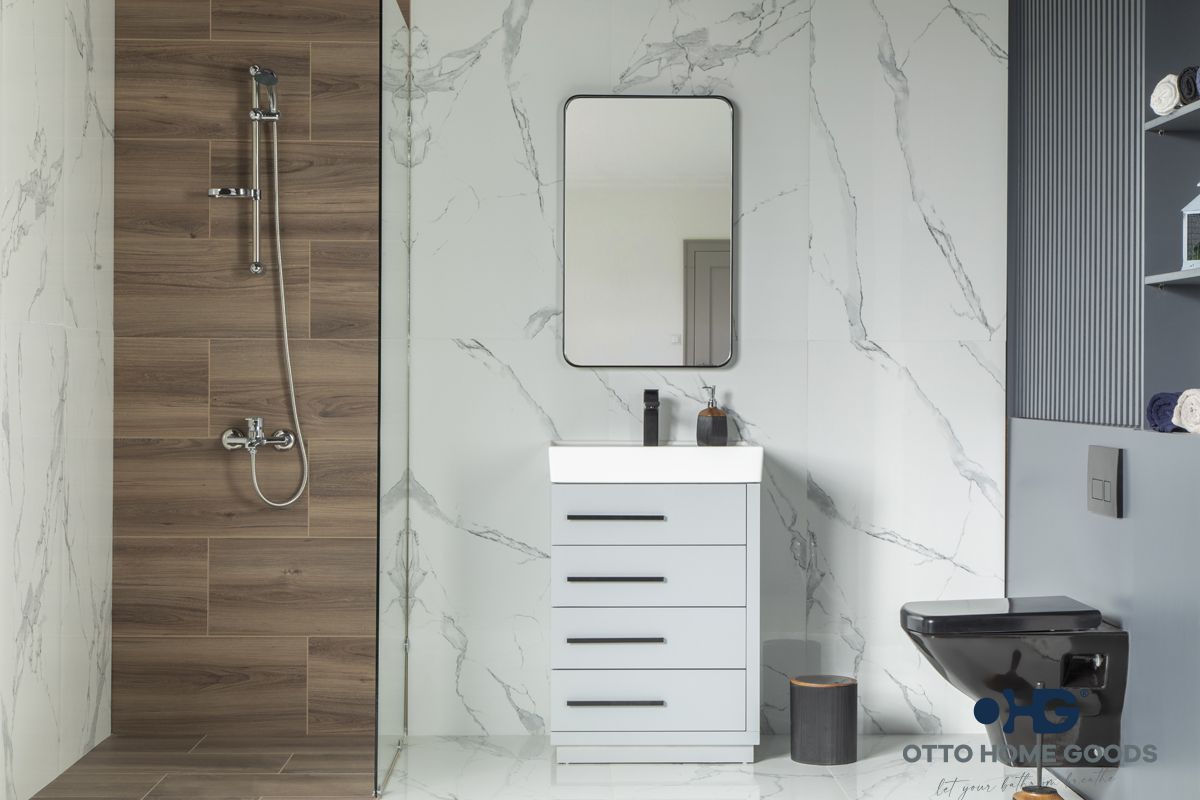 Adora 24″ Light Gray Bathroom Cabinet
