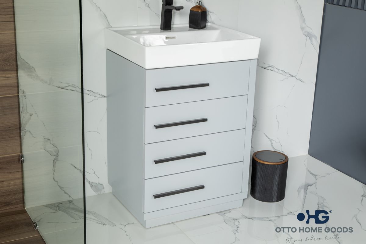 Adora 24″ Light Gray Bathroom Cabinet
