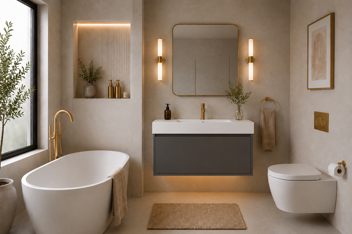 Gala 39″ Dark Gray Bathroom Cabinet