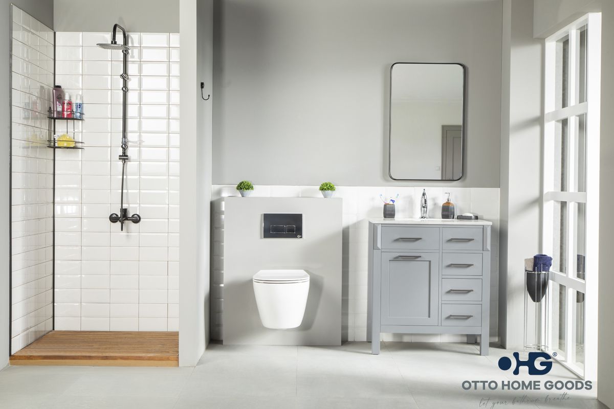 Fawna 30″ Gray Bathroom Cabinet